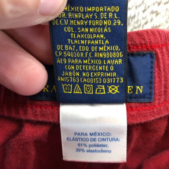 Polo Ralph Lauren Mens Pajama Pants XL Red Sleepwear Drawstring Lounge Pull On - Picture 10 of 14